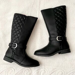 NWT SO Black Quilted Faux Leather Boots